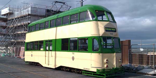 Tram 715, partly owned by Blackpool Civic Trust