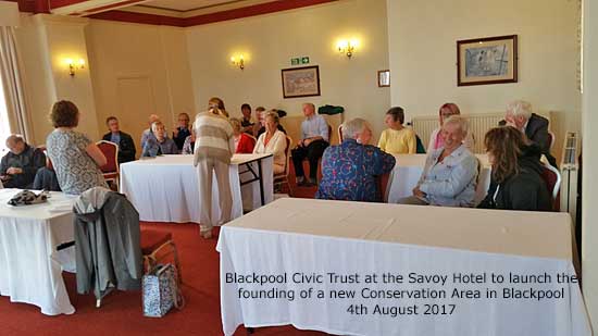 Conservation Area in Blackpool launch meeting on 4th August 2017, Blackpool Civic Trust